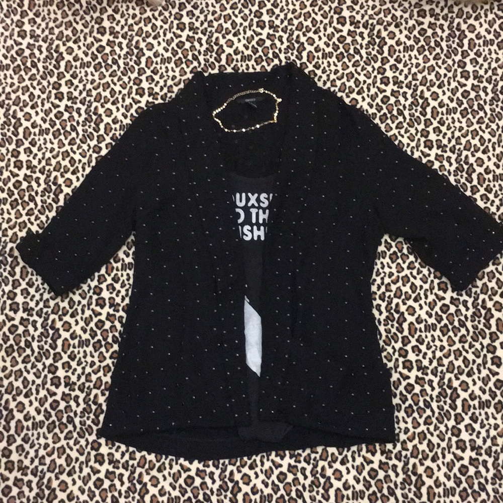 FOREVER 21 BLACK CARDIGAN
